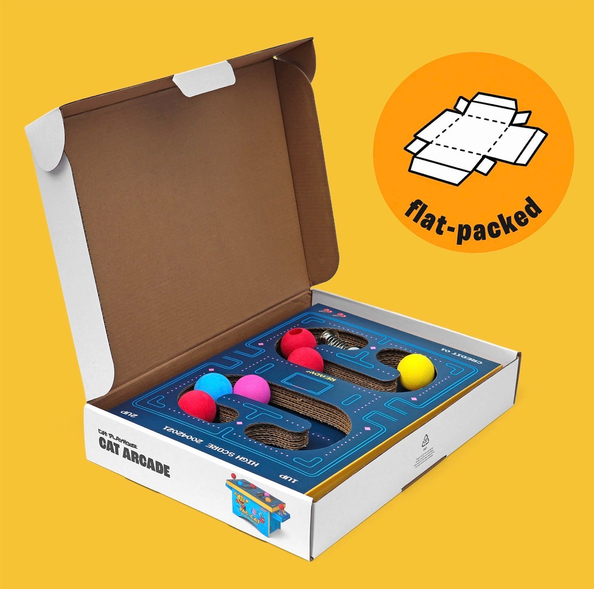 Cat Toy Arcade - Cardboard Arcade Machine For Cats