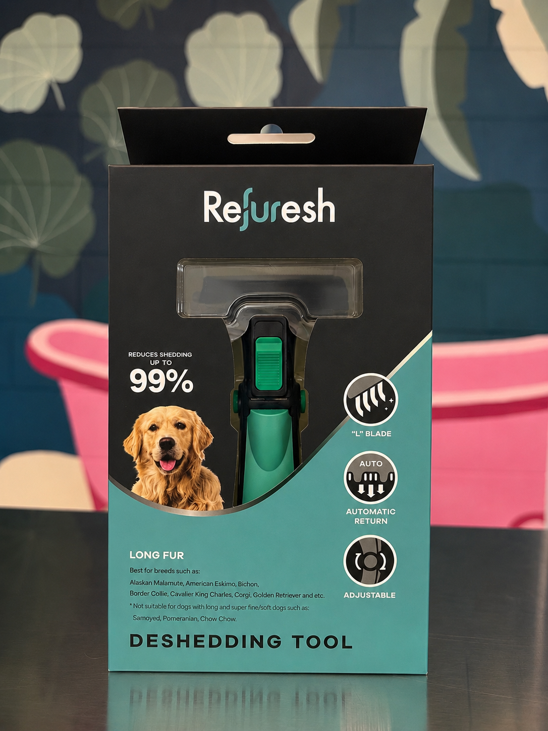 Refuresh Long Hair Deshedding Tool (Medium size)